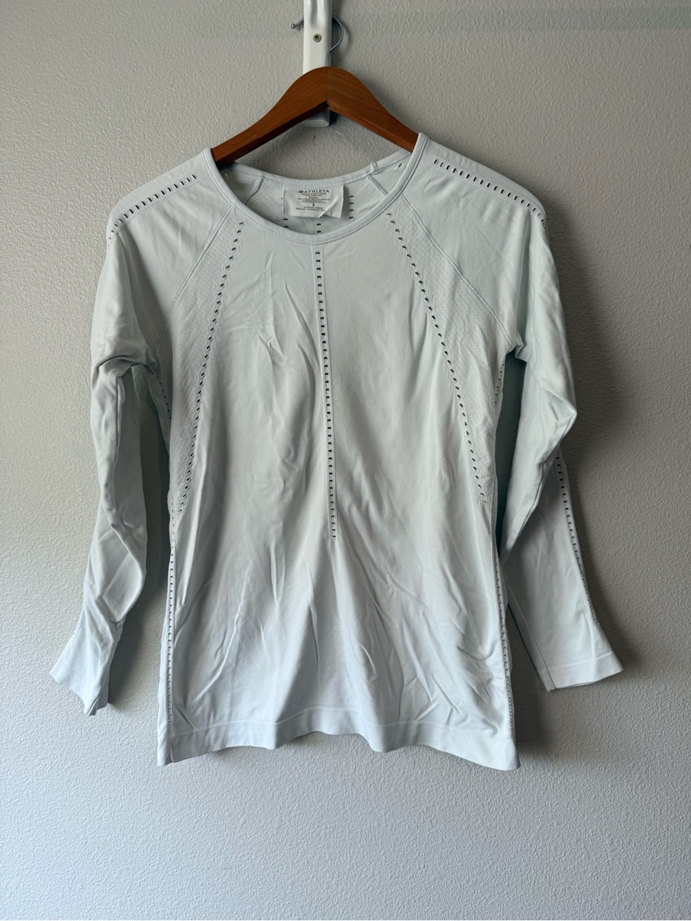Athleta Women's white Long-Sleeve Eyelet Top